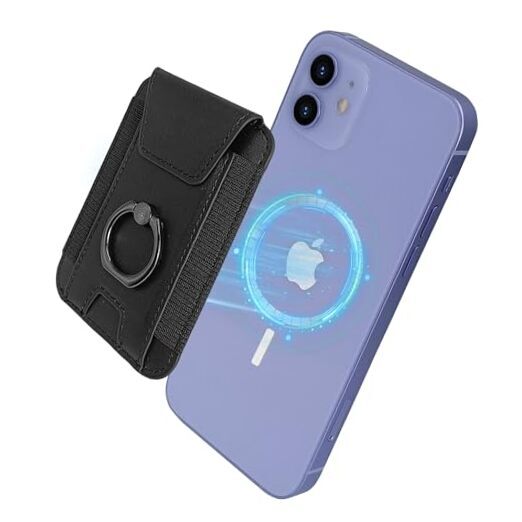 3-in-1 Magnetic Phone Card Holder with 360° Grip for Wallets-image