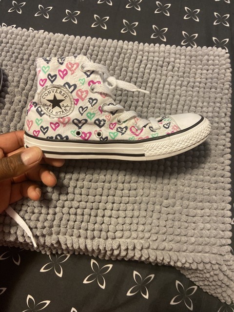 CONVERSE Shoe Hearts Girl Rare 1Y youth | eBay