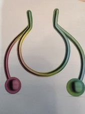 FAKE NOSE PIERCING RING.  Stainless Steel . RAINBOW COLORES. SHOW YOUR PRIDE
