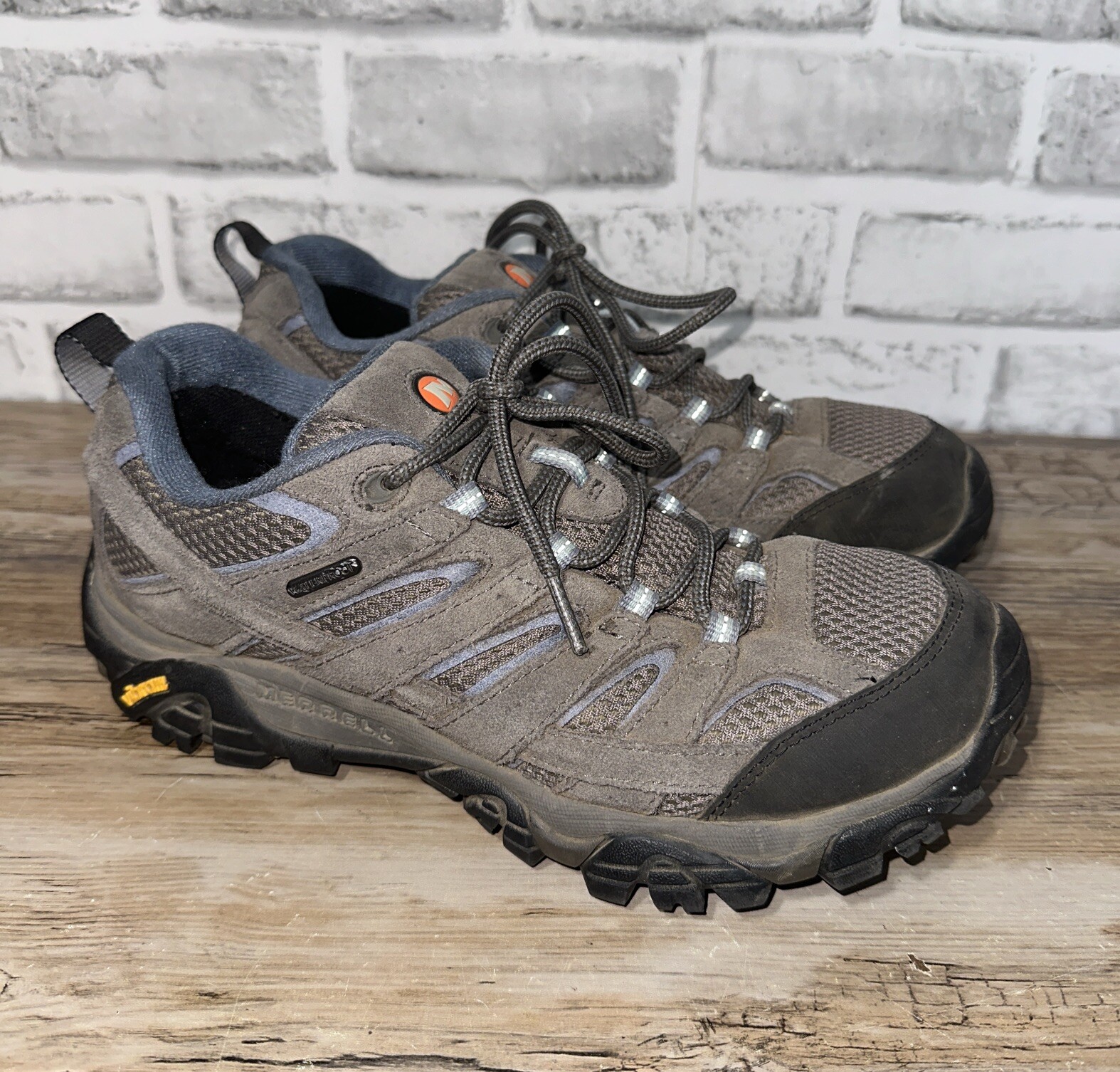 MERRELL MOAB 2 scarpe da trekking donna taglia 9 5 suola Vibram impermeabili J06026 grigie.