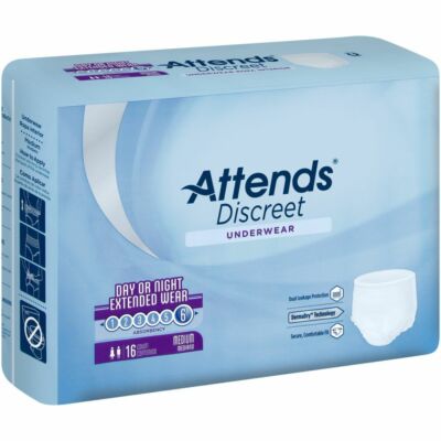 Attends Underwear with Leakage Barriers, Med 34''-44'' - CS/64, 2 PACK