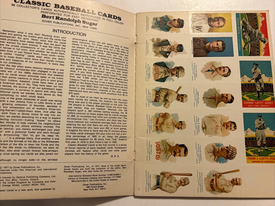 Vintage Classic Baseball Cards Book 98 Cards Gehrig Jackson Babe Ruth Sugar - Image 2 of 4