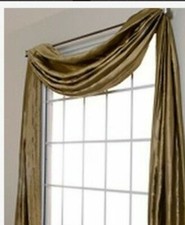 6 yards Bridal Satin Scarf Valance - Top Window Treatment