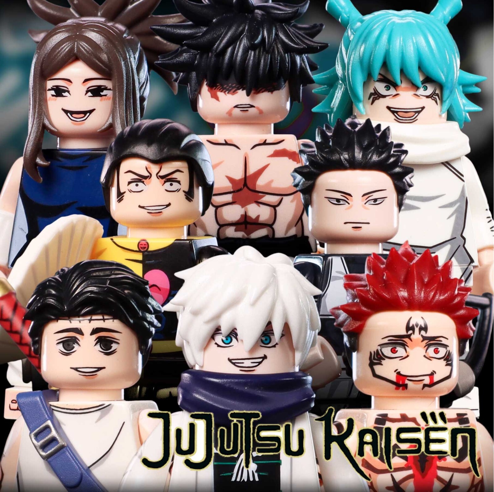 Juego de minifiguras Jujutsu Kaisen Vol. 1 - Hechiceros y espíritus malditos (8 figuras)