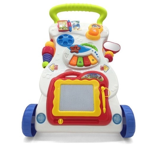 Toddlers Push Walker Stroller Multifunctional Music Cartoon Educational Toy US - Picture 9 of 12