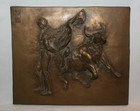 Picasso, Bullfight Matador Bronze Plaque, good condition, stamped signature mark — photo 2