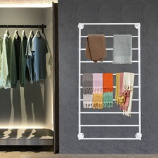 Wall Mounted Scarf Rack 10 Layers Metal Holder for Home  Commercial Use
