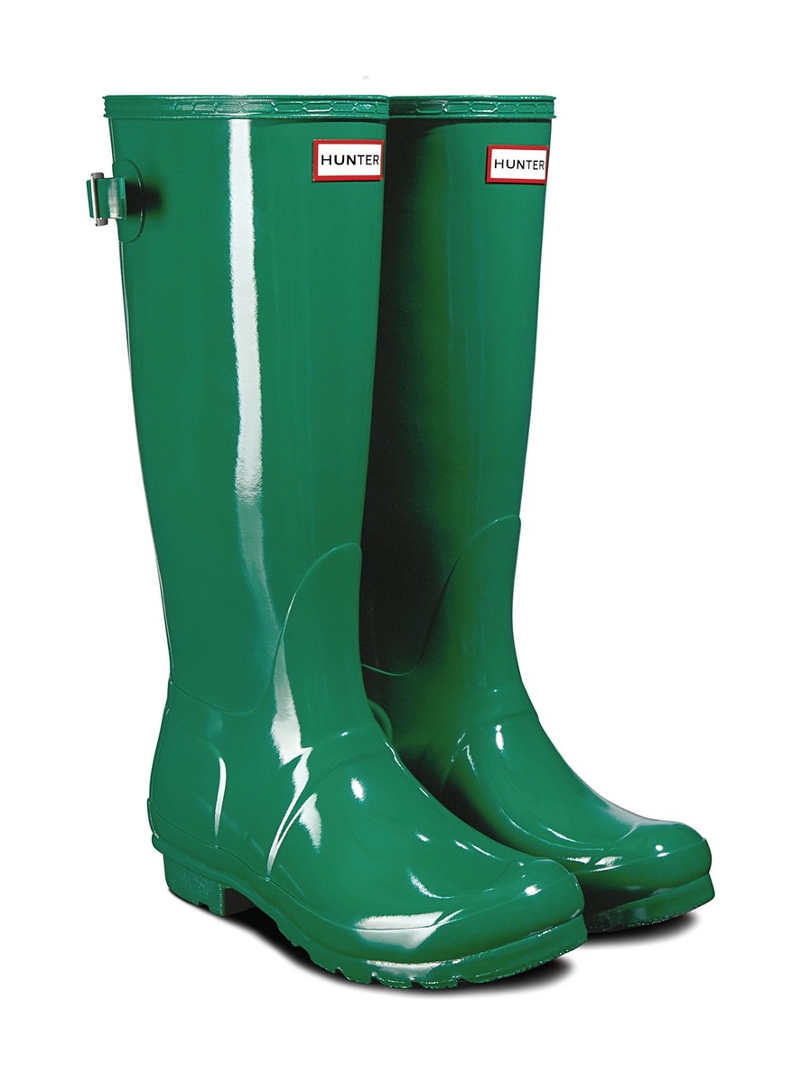 ★Hunter★(W) OG Tall Back Adjustable Boots★Hunter Green Hunter Womens Tall Back Adjustable Wellington Boots - Hunter