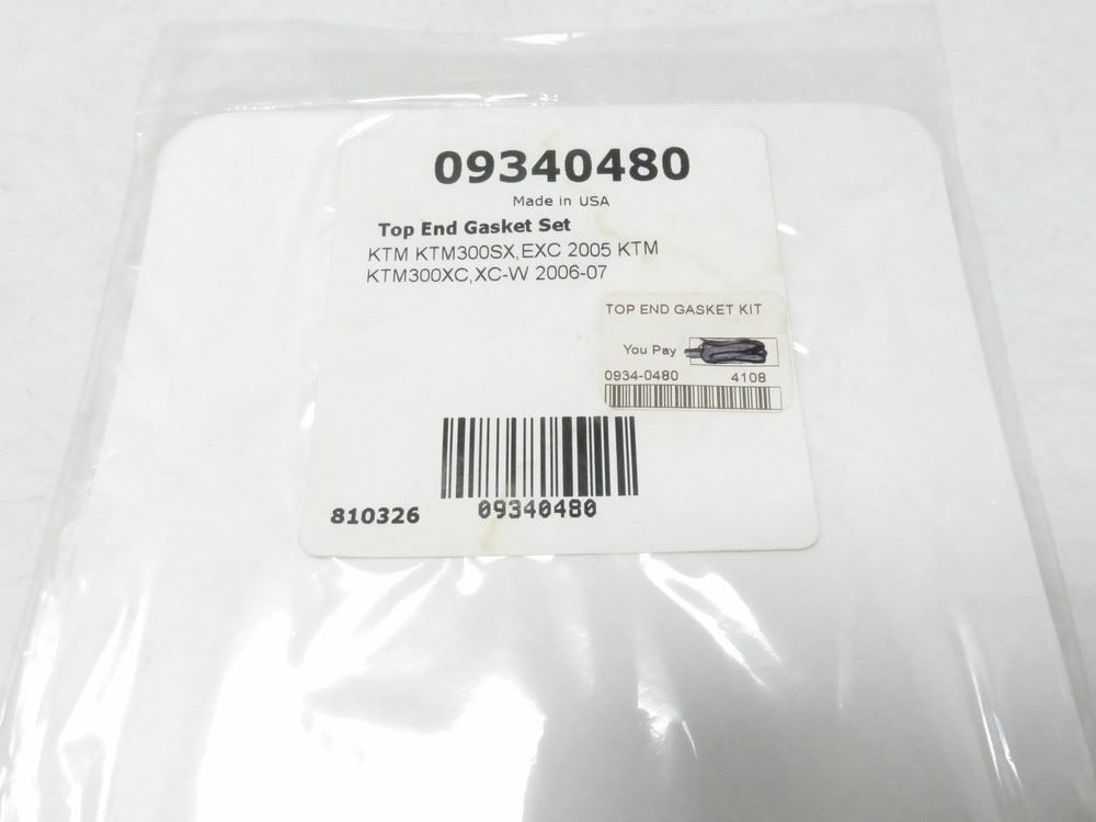 KTM 300SX EXC 2005 XC-W 06-07 Top End Gasket Kit Moose Racing 0934
