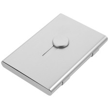 Reusable Metal Business Card Case Slide Out Aluminium Alloy Credit Card Holder