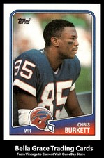 1988 Topps Chris Burkett #225 Buffalo Bills Rookie NFL football