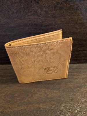 Men's Tilley Tan Leather Maid Of The Mist Softest Deer Skin Wallet Niagra Falls