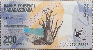 200 Ariary Banknote Geldschein Madagaskar UNC =