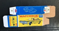 Matchbox #62 Mercury Cougar ‘68-‘70 Type F Repro Box