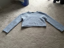 New Look 915 blau Cropped Strick Rundhals Lan...