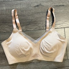 Honeylove Silhouette Bra Tan Nude Wireless Mesh Detail Size Medium LWBR0302