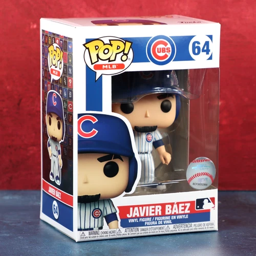 Funko Pop Vinyl Chicago Cubs 64 Javier Baez Home Jersey MLB 2019 With Protector