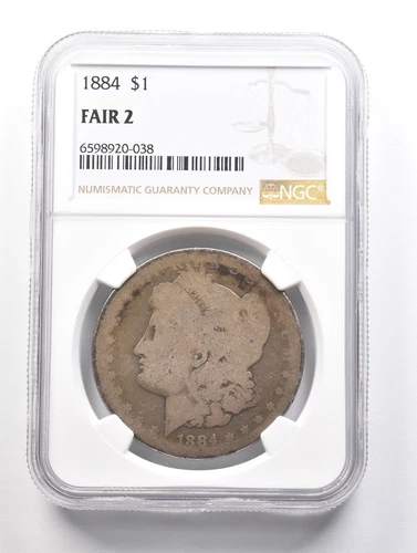 LOWBALL 1884 Morgan Silver Dollar NGC Low Ball FR2 FR-2 Fair Pocket Piece *849
