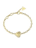 Guess JUBB06088JWYGL Damen Armband Herz Edelstahl Weiß 21,5 Cm