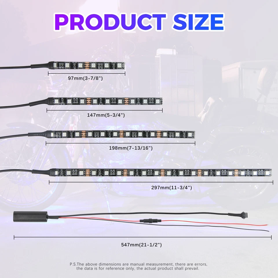 Kit de 12 luces LED de roca RGB bajo brillo LED para Yamaha YZF R1 R3 R6 R7 R10 Foto 2 de 4