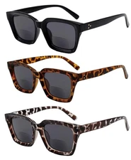 Yogo Vision Bifocal Reading Sunglasses for Women-Classic Retro Style UV400 Sun