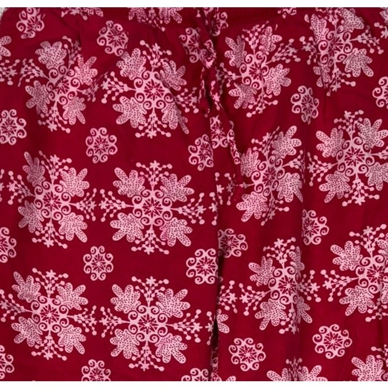 Tommy Hilfiger Mujer Mediano Rojo Blanco Copo de Nieve Franela Pantalones de Salón  Foto 4 de 4