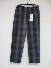 Levis XX Chino EZ Pants Mens Medium Gray Check Button Stretch Cotton 32x31