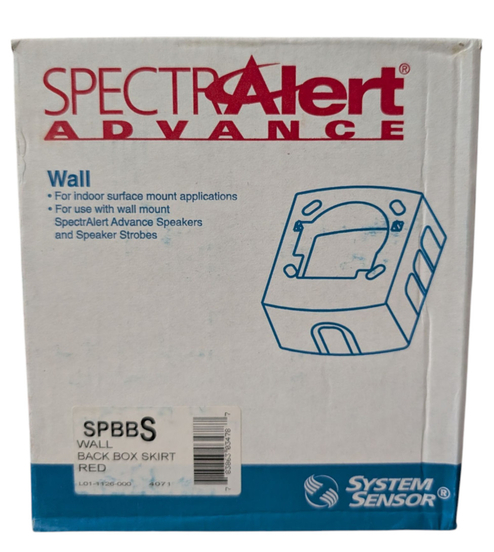 System Sensor SPBBS Red Wall Mounted Back Box Skirt