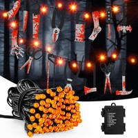 Lichterkette 3M 30LED Orange Batterie Mit Timer FüR Halloween Dekoration