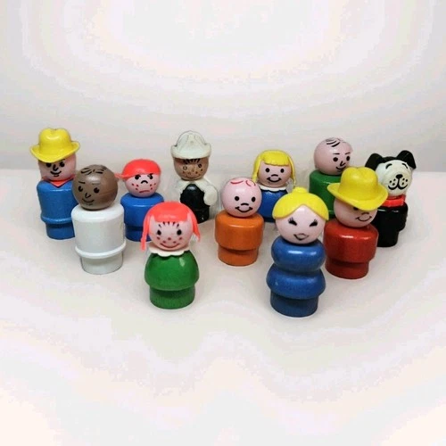 Vintage Fisher Price Little People Figures Lot of 11 Dog Mixed Characters