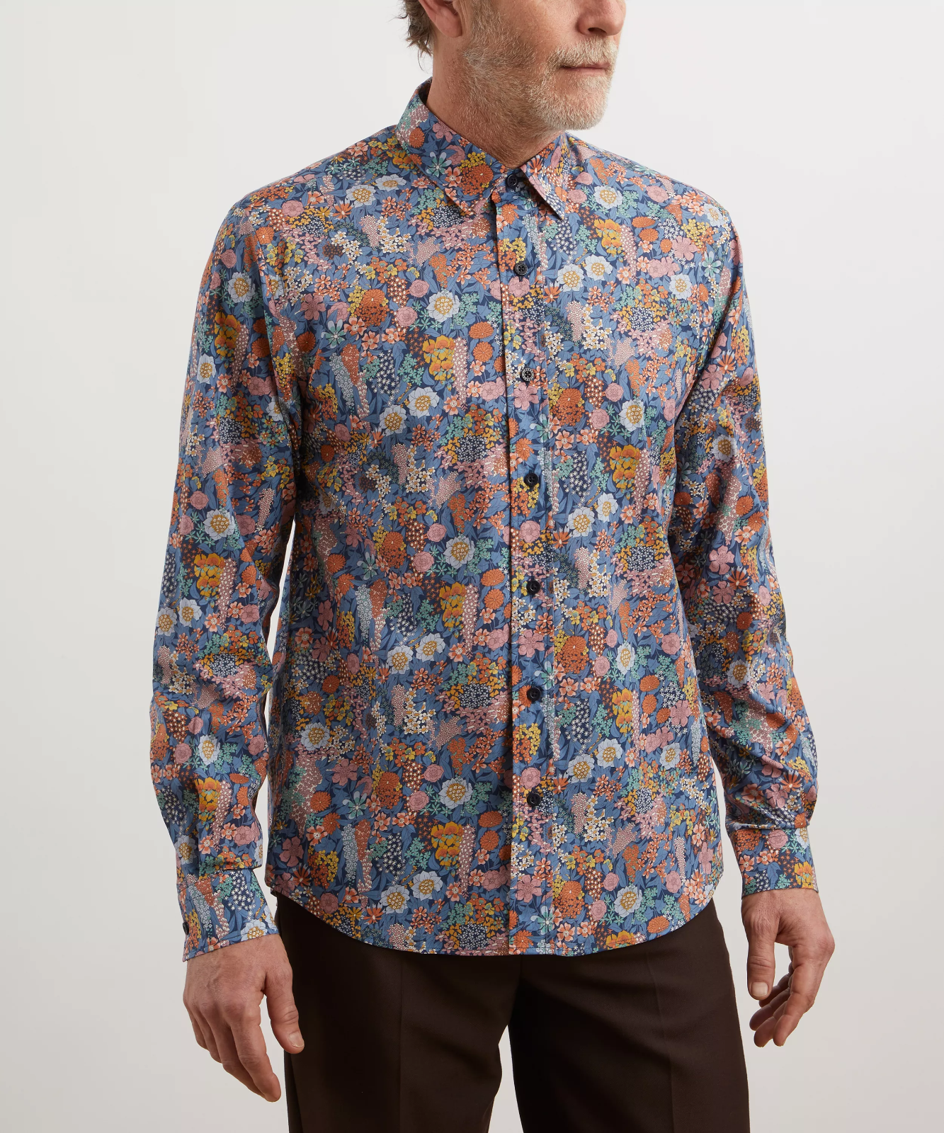 LIBERTY OF LONDON Men's Classic Fit Tana Lawn Cotton Shirt Ciara Floral Size XXL