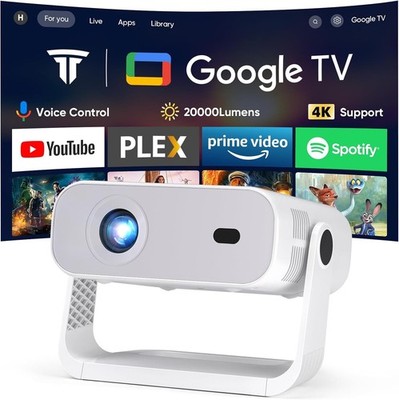 Mini Beamer 1080P 4K Unterstützung WiFi 6 Bluetooth Smart Home Cinema Tragbar