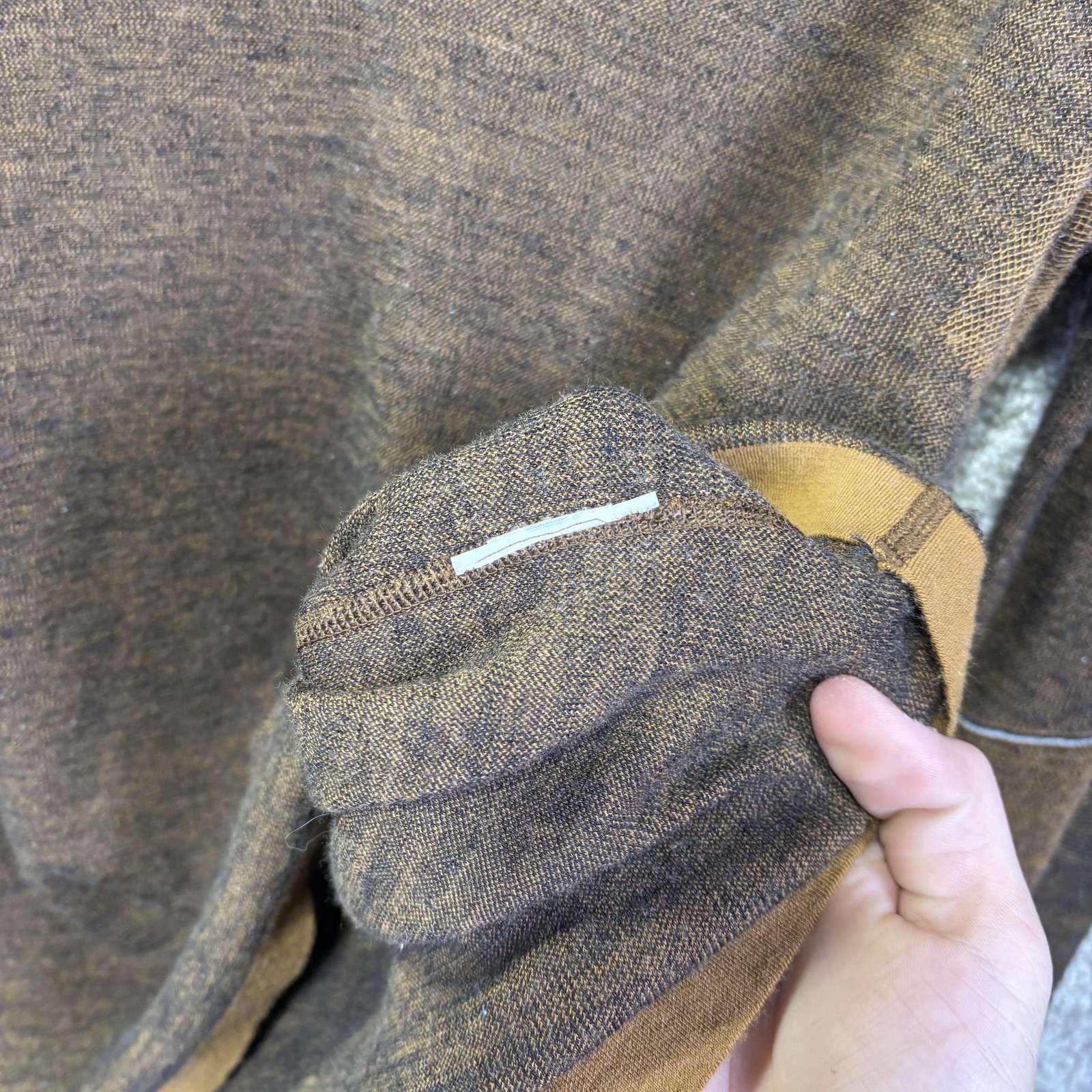 Smartwool Pullover Mens Large Brown Intraknit 1/4… - image 5