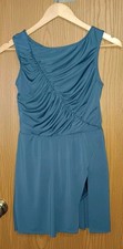 Weissman Dance Costume Dress Womens Size MA Blue Slit Side Sleeveless