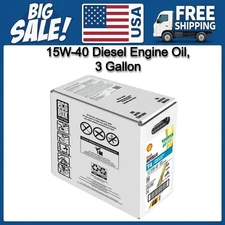 Shell Rotella T4 Triple Protection 15W-40 Diesel Motor Oil, 3 Gallon