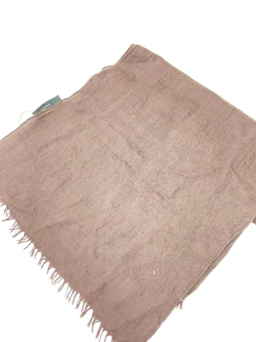 Authentic Gucci Wool Scarf Brown Solid Color Wome… - image 9
