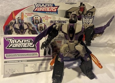 TRANSFORMERS ANIMATED BLITZWING Triple-Changer Voyager  RARE 2008 Complete