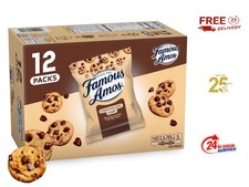 Famous Amos Classic Chocolate Chip Cookies, 1 Ounce Bag Pack of 12