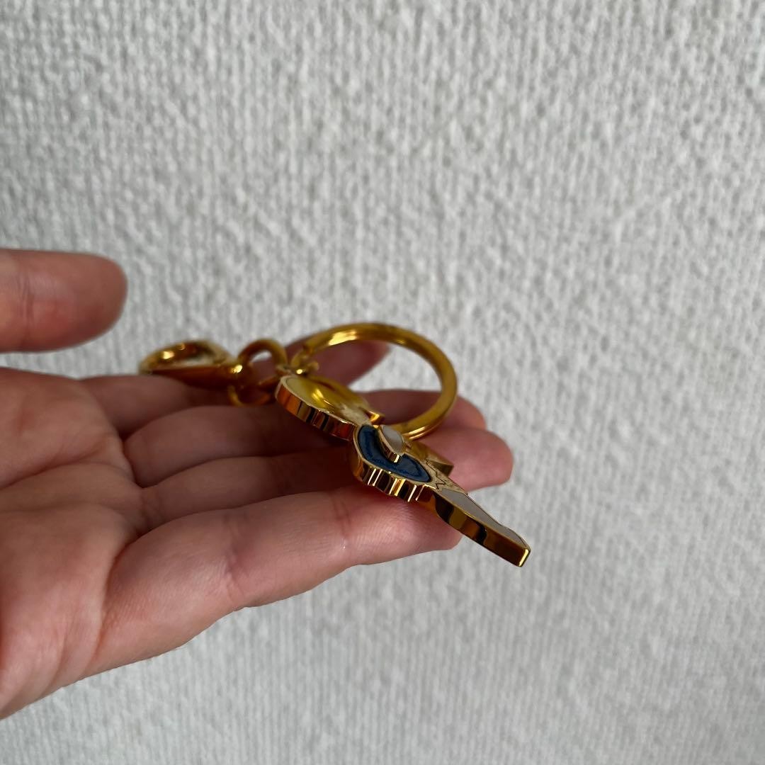 PRADA Girl Key Chain Leather Logo Badge Used Excellent Condition thumbnail 3