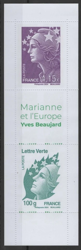 France carnet 1535 Marianne et l'Europe Yes Beaujard (**) - Photo 1/1