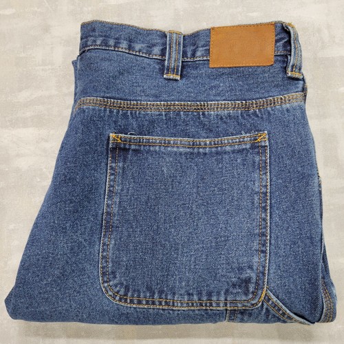 Guide Gear Mens 42x27 (tag 42x30) Straight Leg Denin Blue Carpenter Jeans lined - Picture 7 of 14
