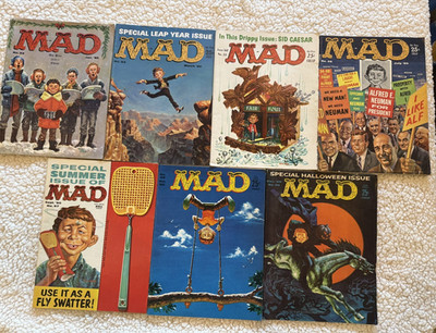 MAD Magazine 7-Issue Lot   1960 Collection   Issues #52, #53, #55 #59   Comics