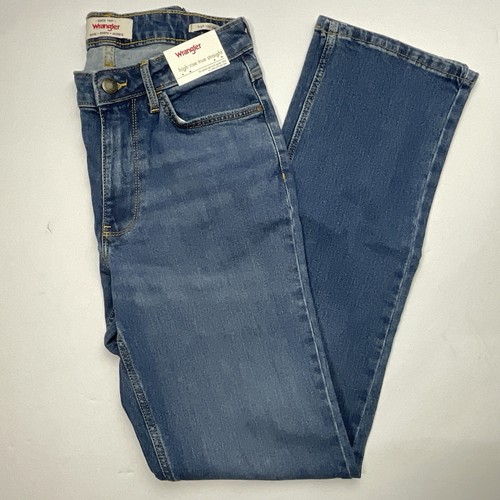 Wrangler Women's High Rise True Straight Jeans 2 26x32 Stretch Color:Ocean Med. - Afbeelding 2 van 16