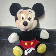 1989 Vintage Mickey Mouse Hasbro walt disney company plush soft toy 7"