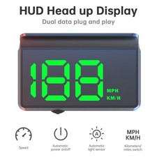 Car Hud Head Up Display Digital Speedometer Mph Kmh Usb Cable Plug And Play