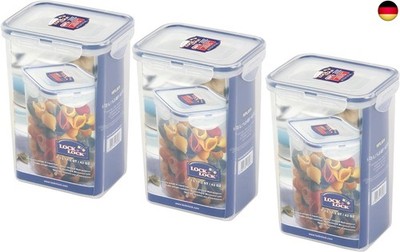 Lock & Lock HPL809 Nudel-/Lebensmittel-Vorratsdose, 1,3 l, 3 Stück
