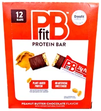 PBfit Protein Bar Peanut Butter Chocolate 12 x 2.47 Oz EXP 08/2026