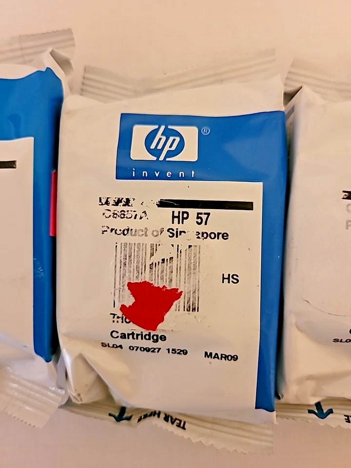 Lote de 3 Cartuchos de Tinta HP 57 Tricolor Nuevos Sin Caja Foto 3 de 4