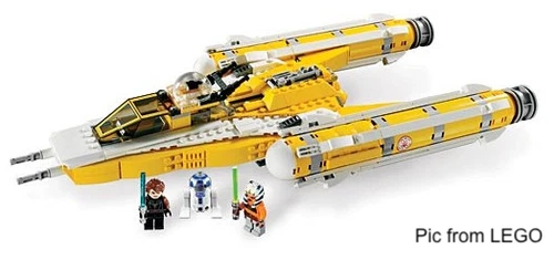 LEGO Star Wars 8037 Anakin's Y-Wing Starfighter Set Complete w Minifigures Note
