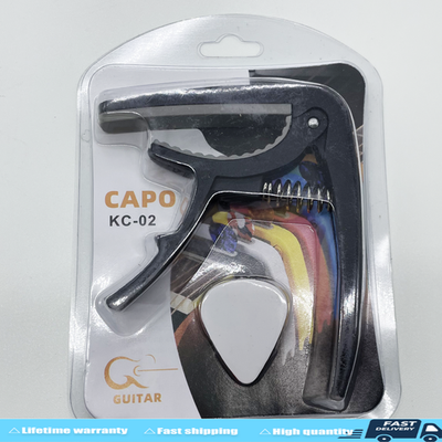 #ad 1PC Black Guitar Capo With Silicone Grip And Guitar Pick $4.55